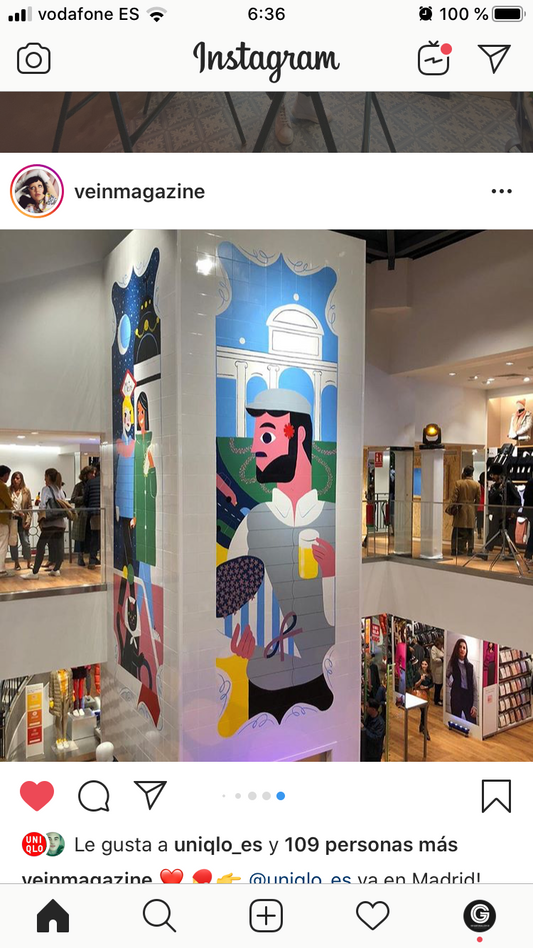 Gunter Gallery curated all artistic actions in the new Uniqlo store in Madrid